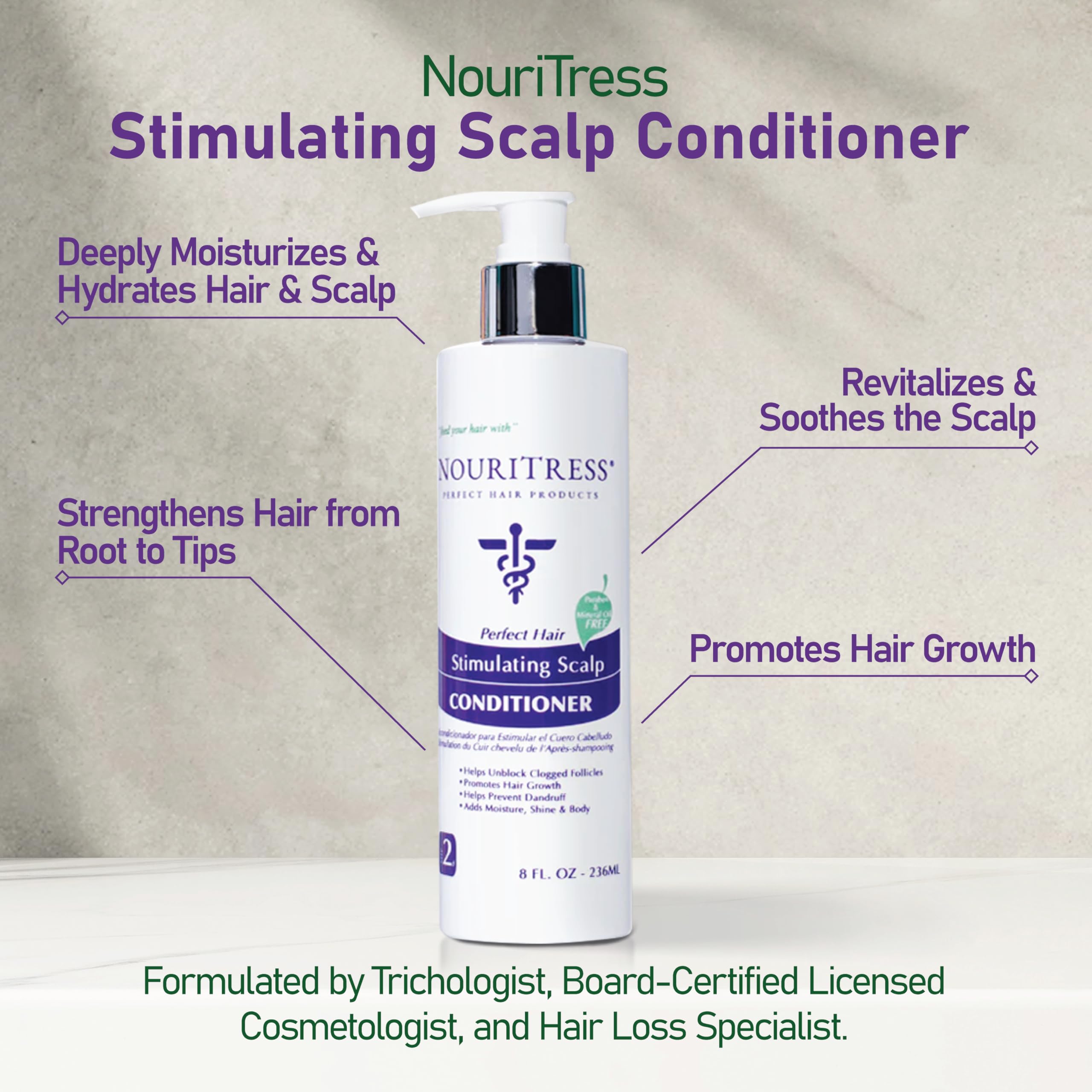 NouriTress Stimulating Scalp Conditioner – Deep Hydration & Strength, 8oz