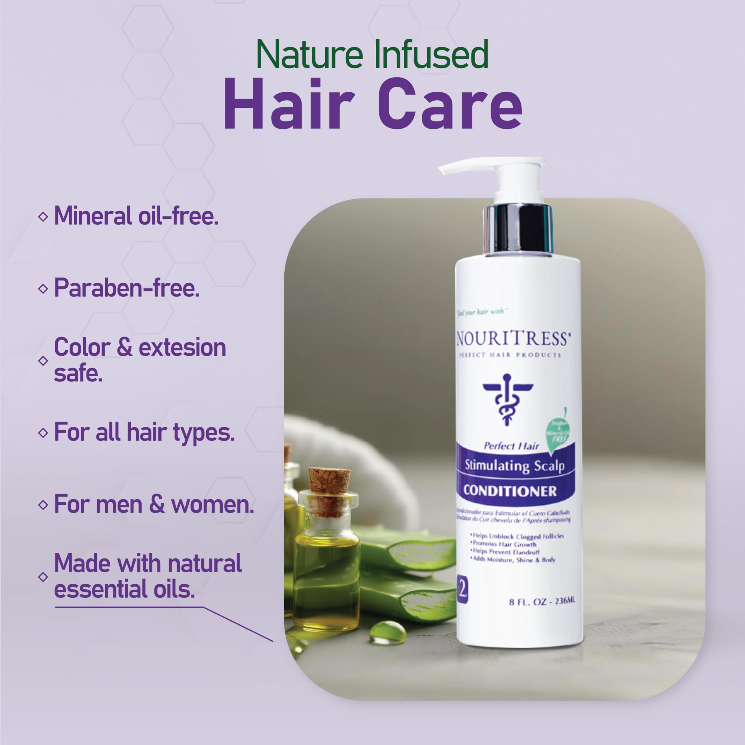 NouriTress Stimulating Scalp Conditioner – Deep Hydration & Strength, 8oz