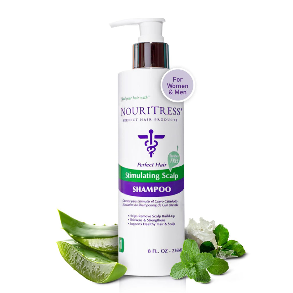 NouriTress Stimulating Scalp Shampoo – Camphor, Peppermint & Tea Tree for Healthy Scalp & Stronger Hair (8 oz)