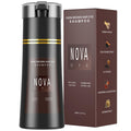 NOVA DYE Hair Dye Shampoo 3-in-1 | Natural Grey Coverage for Dark Brown Hair