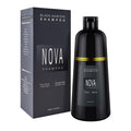 NOVA SHAMPOO Hair Dye Shampoo – 3-in-1 Gray Coverage for Men & Women, Black, 500ml