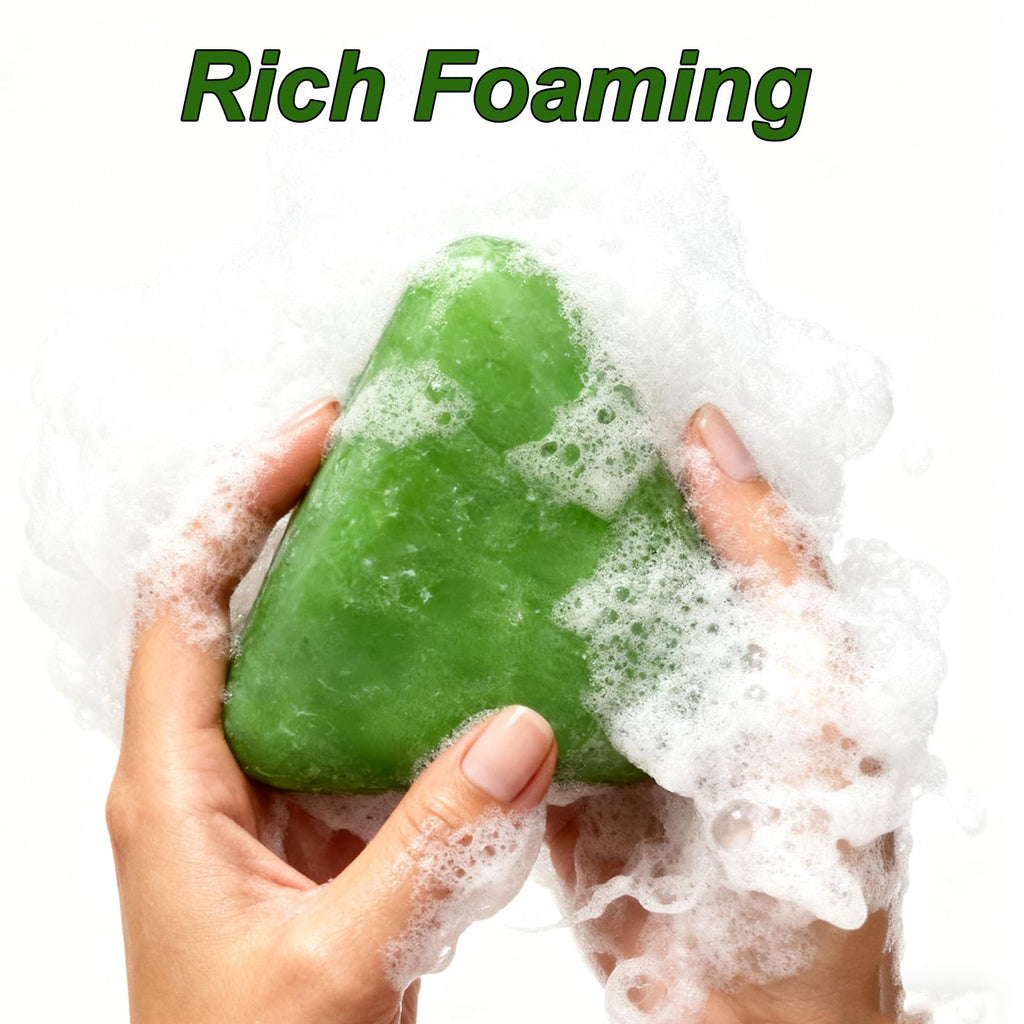 NovaCharm Seven Green Triangle Shampoo Bar – Gentle Cleansing, Strengthen Hair, 100g