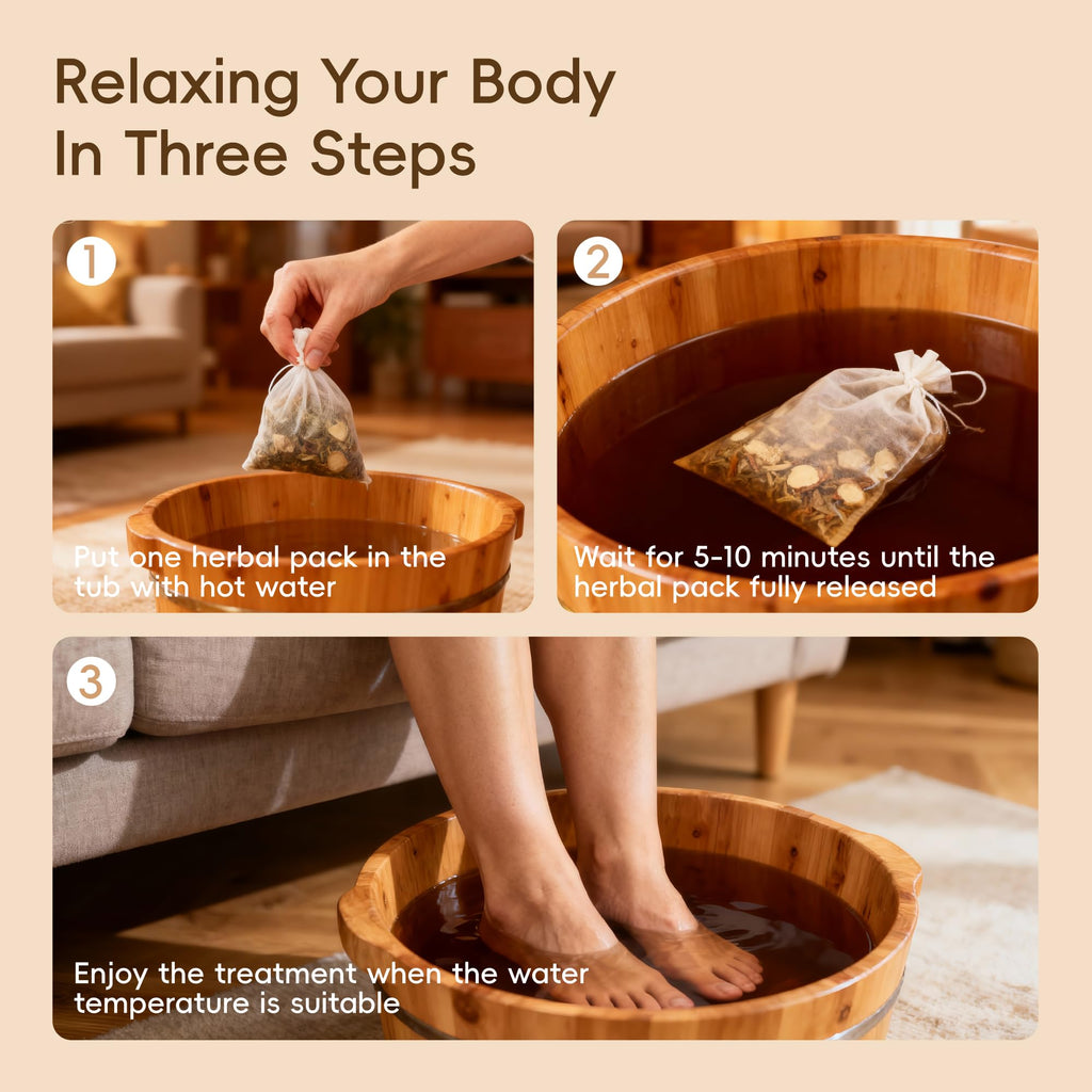 NOVAL Herbal Foot Bath Pedicure Spa Soak – 30 x 30g Pack, Natural Herbal Tablets