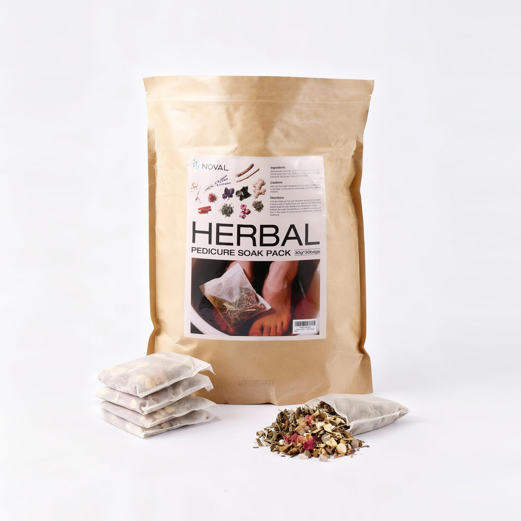 NOVAL Herbal Foot Bath Pedicure Spa Soak – 30 x 30g Pack, Natural Herbal Tablets