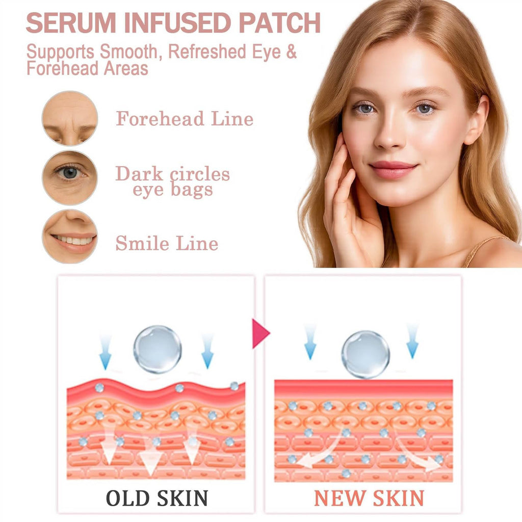 NOVALIFT Kunnozz Micro Eye Patches – Puffy Eyes, Dark Circles, Smile Lines & Forehead Hydration (2 Boxes)
