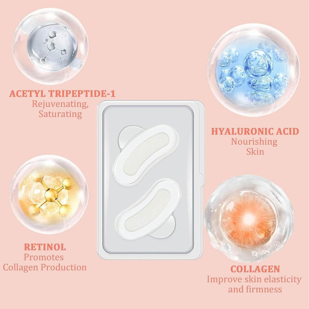 NOVALIFT Kunnozz Micro Eye Patches – Puffy Eyes, Dark Circles, Smile Lines & Forehead Hydration (2 Boxes)