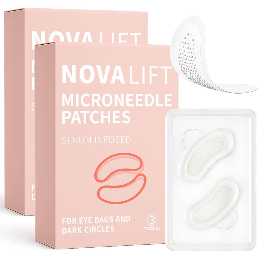 NOVALIFT Kunnozz Micro Eye Patches – Puffy Eyes, Dark Circles, Smile Lines & Forehead Hydration (2 Boxes)