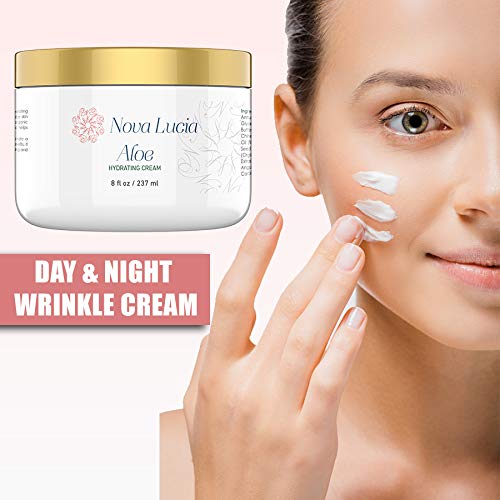 Nova Lucia Aloe Vera Cream for Skin – Soothing Hydration for Dry & Sensitive Skin | Non-Greasy, Fragrance-Free