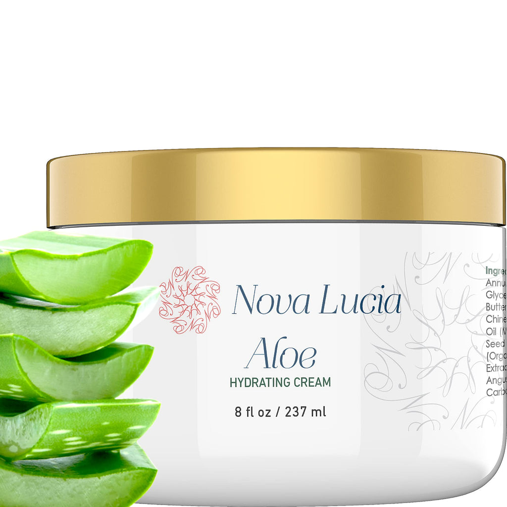 Nova Lucia Aloe Vera Cream for Skin – Soothing Hydration for Dry & Sensitive Skin | Non-Greasy, Fragrance-Free