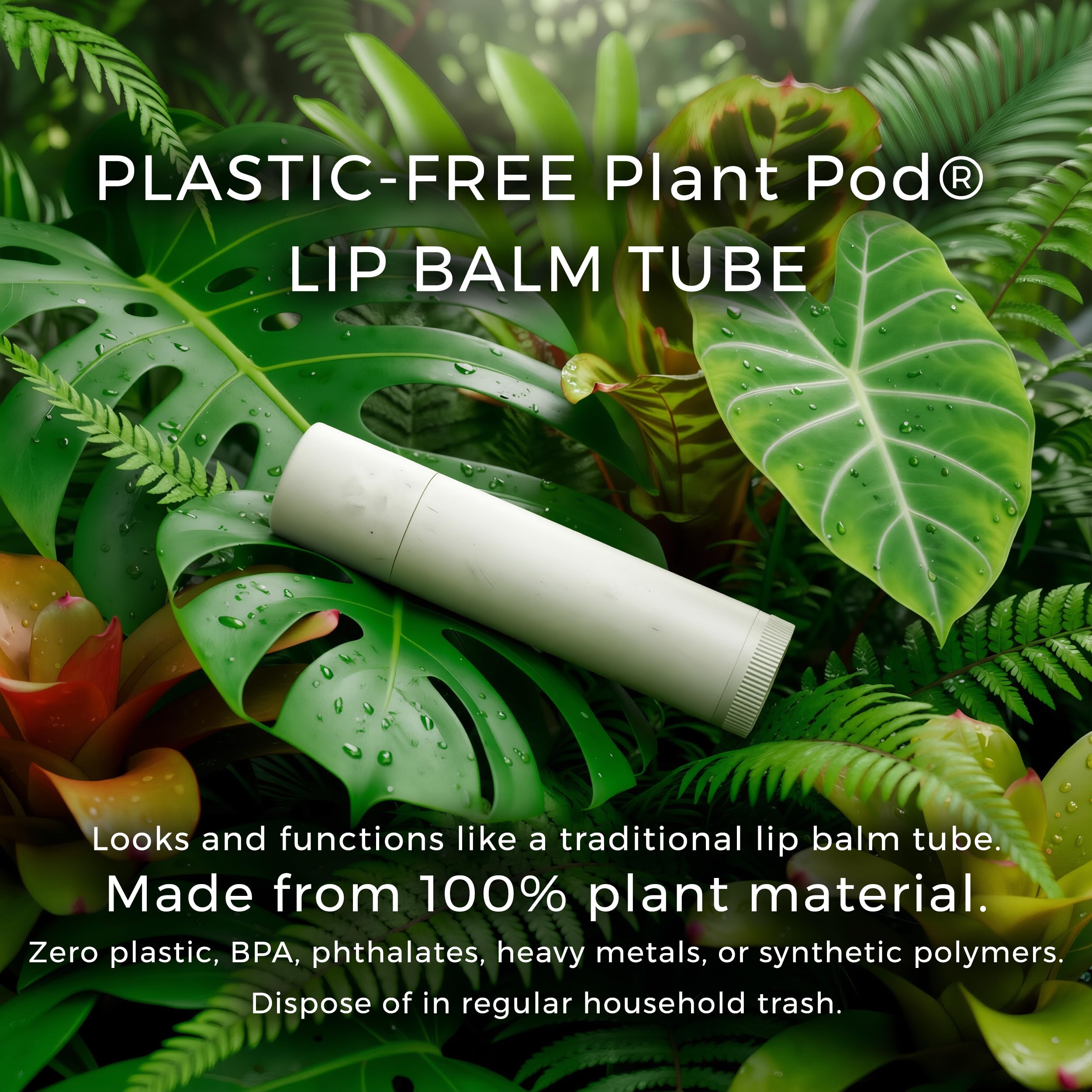 Novana Naturals Organic Nourishing Lip Balm – 4-Pack, Peppermint & Mango Butter