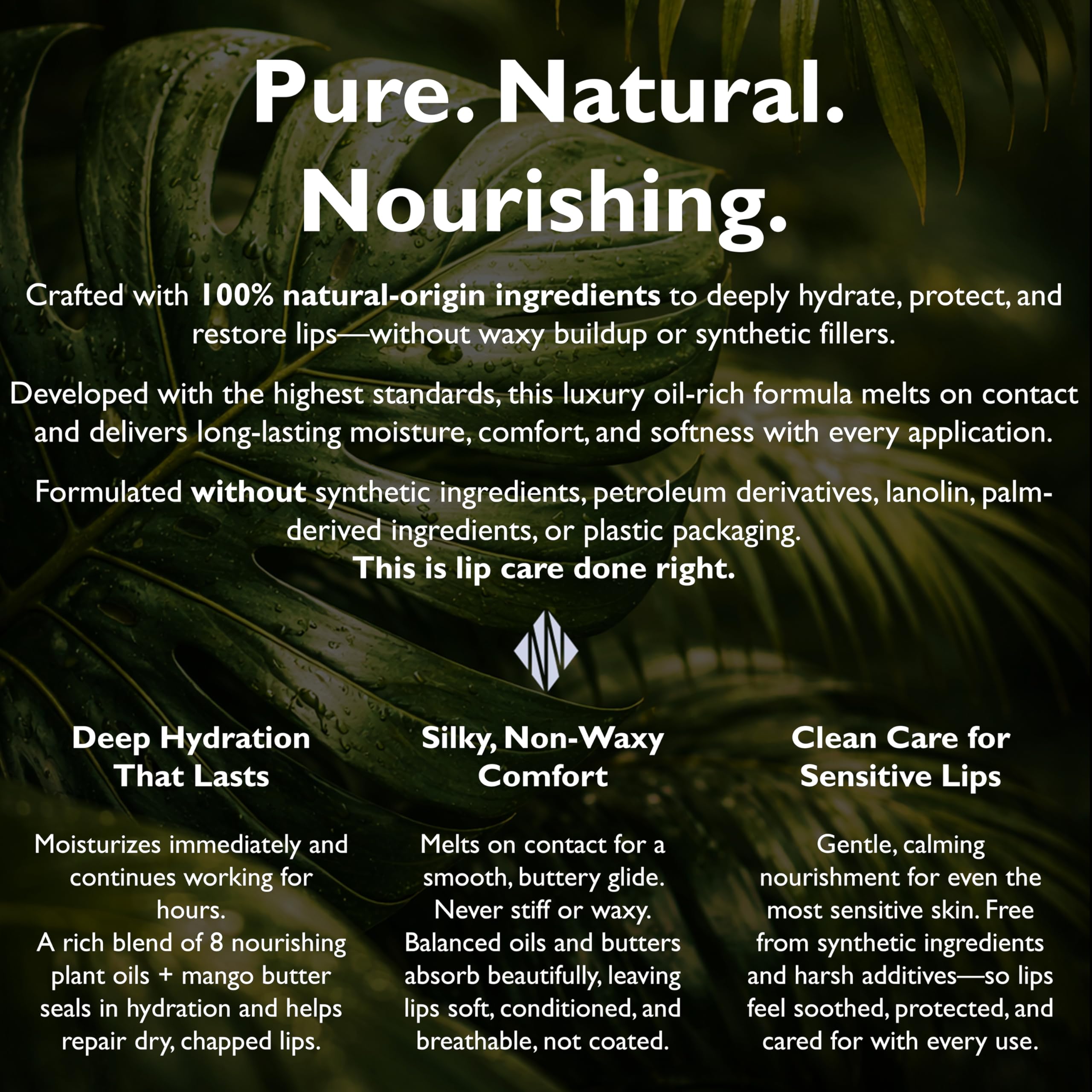 Novana Naturals Organic Nourishing Lip Balm – 4-Pack, Peppermint & Mango Butter