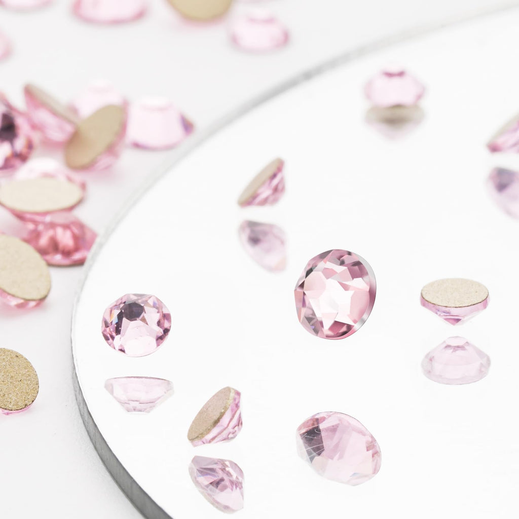 Novani Pink Rhinestones 1440pcs – 2088 Flat Back Crystals for Nail Art & Crafts (SS20 4.6-4.8mm)