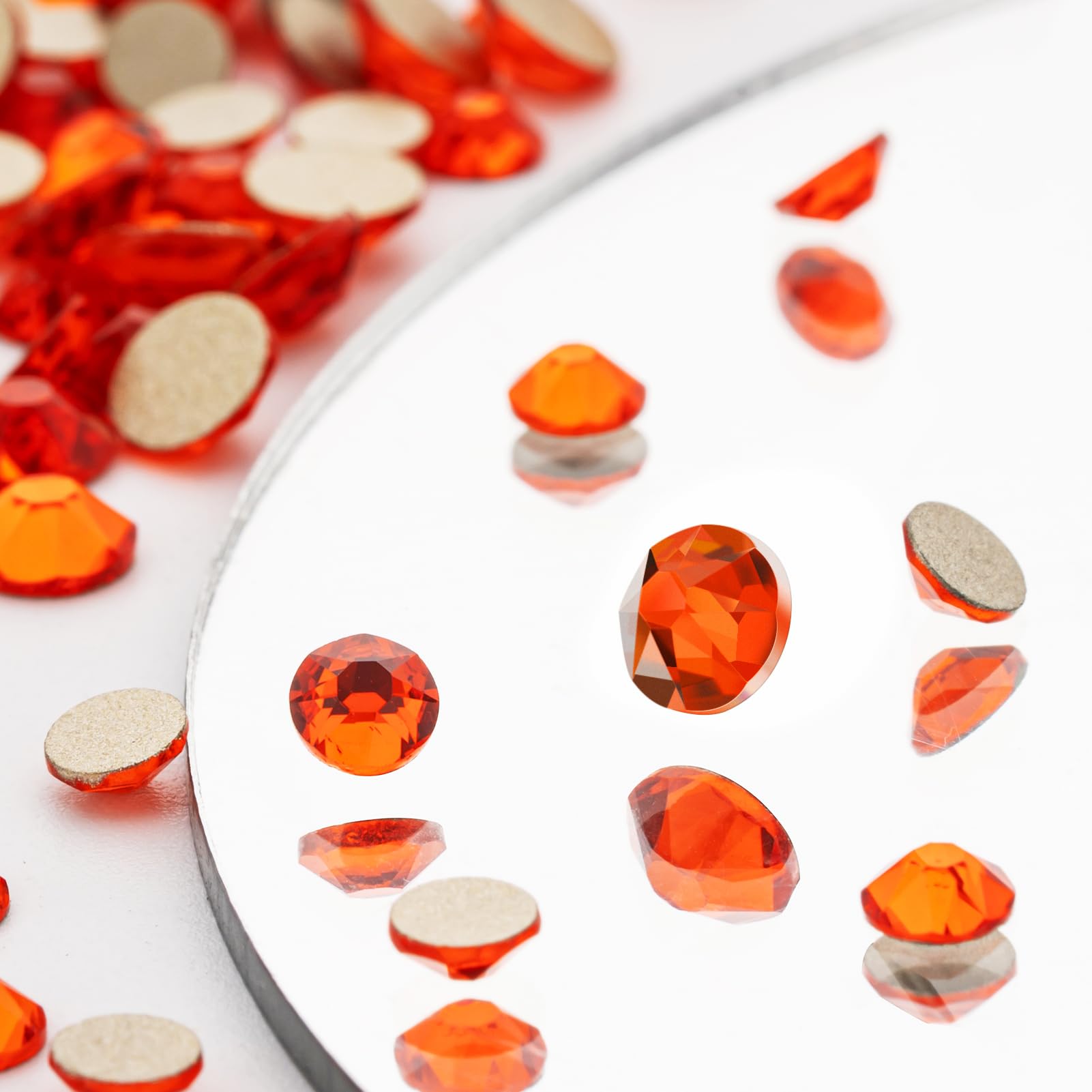 Novani Hyacinth/Orange Rhinestones 1440pcs – 2088 Flat Back 3.8-4.0mm for Nail Art & Crafts