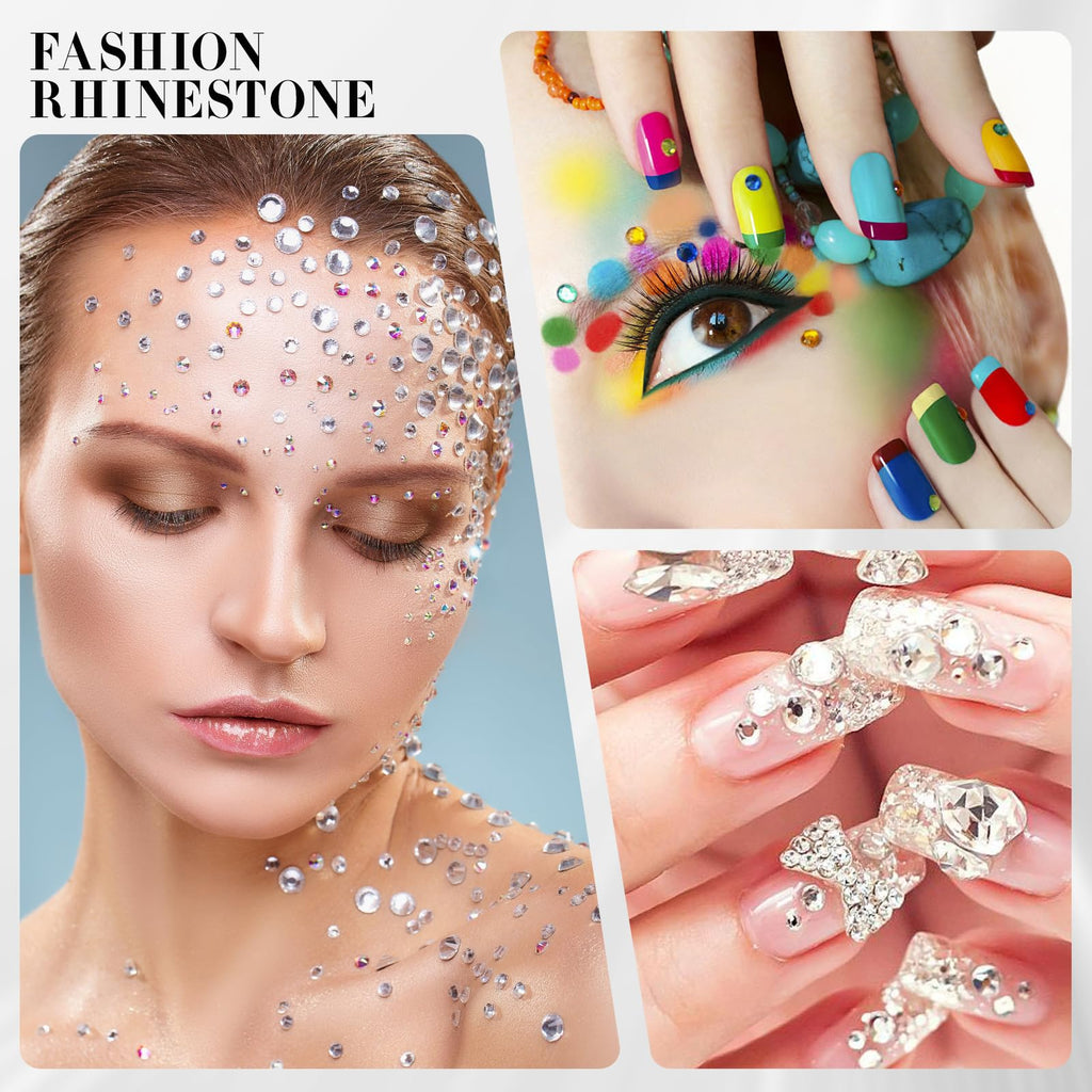 Novani Pink Rhinestones 1440pcs – 2088 Flat Back Crystals for Nail Art & Crafts (SS20 4.6-4.8mm)