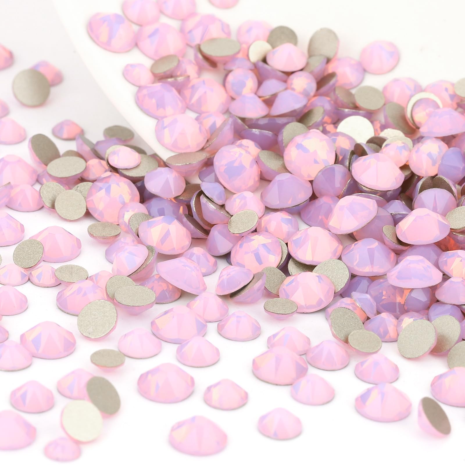 Novani Pink Opal Rhinestones 1440pcs – Flat Back 2088 SS20 4.6-4.8mm for Nail Art & Crafting