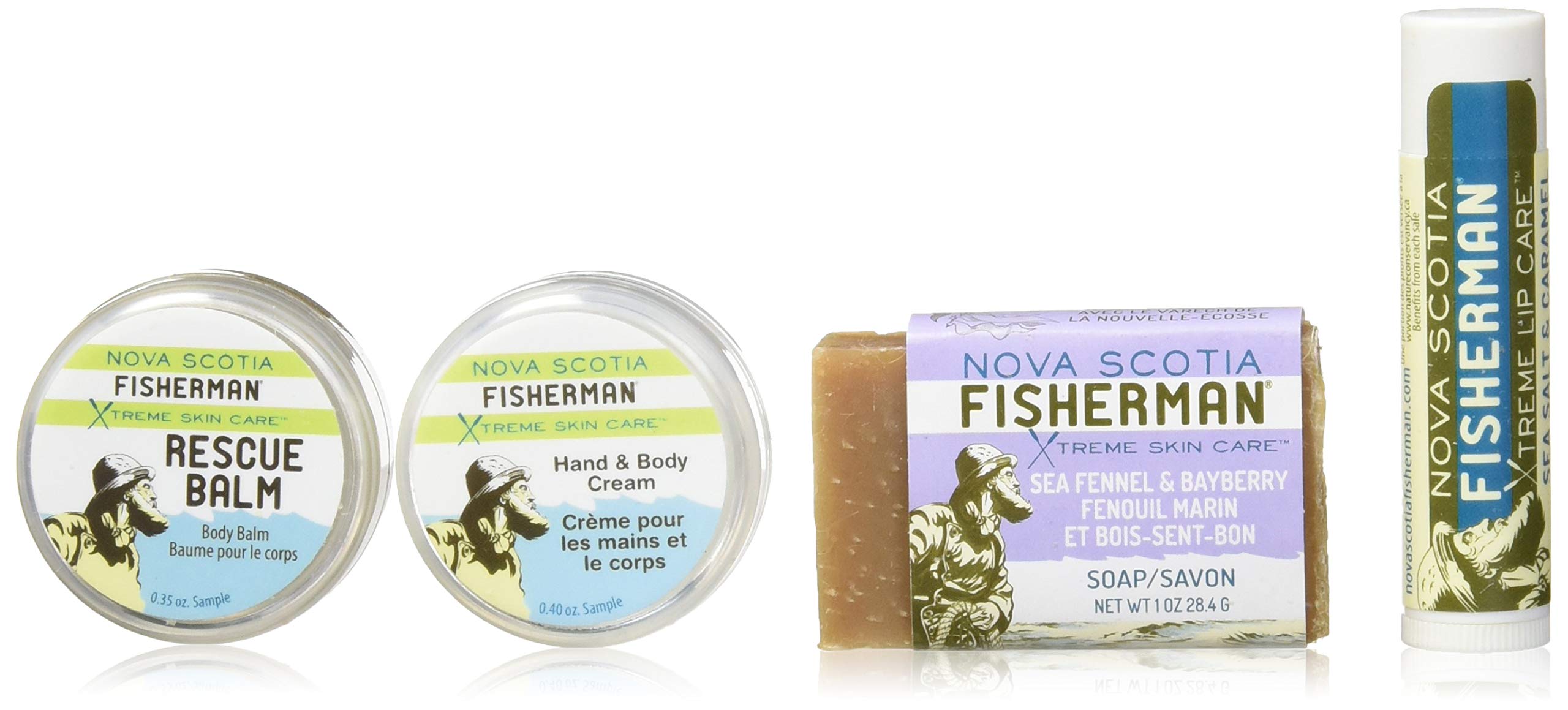 Nova Scotia Fisherman Stem to Stern Pack – Mini Soap, Lip Balm, Hand & Body Cream, Rescue Balm