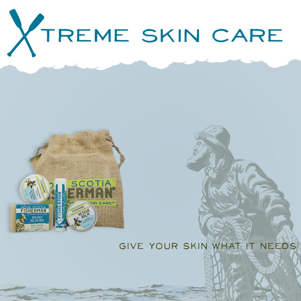 Nova Scotia Fisherman Stem to Stern Pack – Mini Soap, Lip Balm, Hand & Body Cream, Rescue Balm