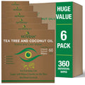 NOVEHA Tea Tree & Coconut Eyelid & Lash Wipes – 60-Count, Gentle Ocular Hygiene & Makeup Removal