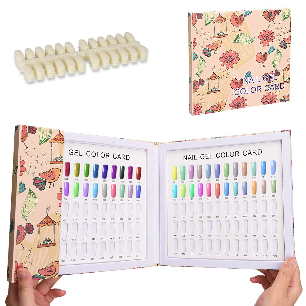Noverlife 120 Nail Colors Display Book | 120 False Nail Tips & Swatch Chart