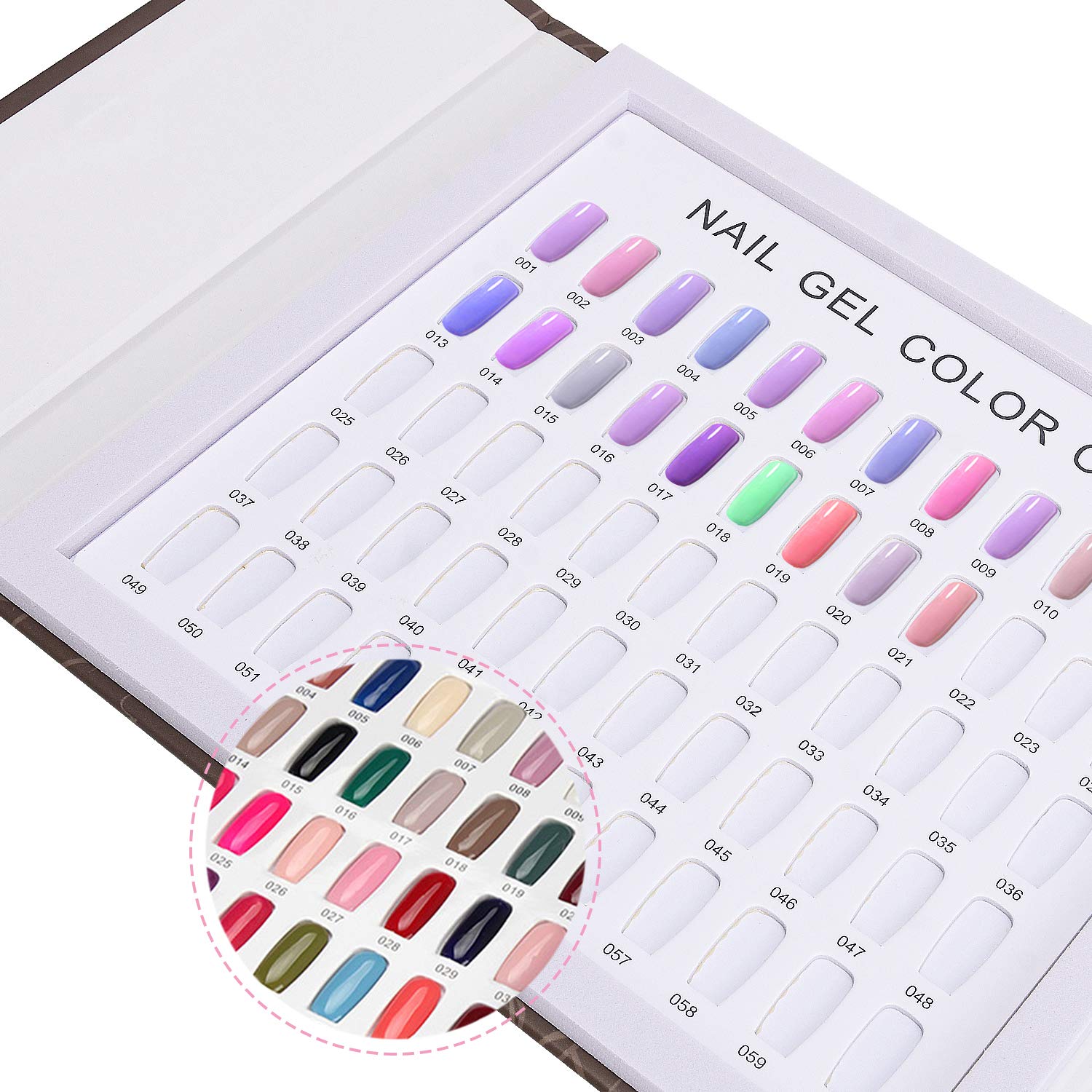 Noverlife 120 Nail Colors Display Book with 120 Nail Tips – Nail Art Display Chart for Salon & Studio