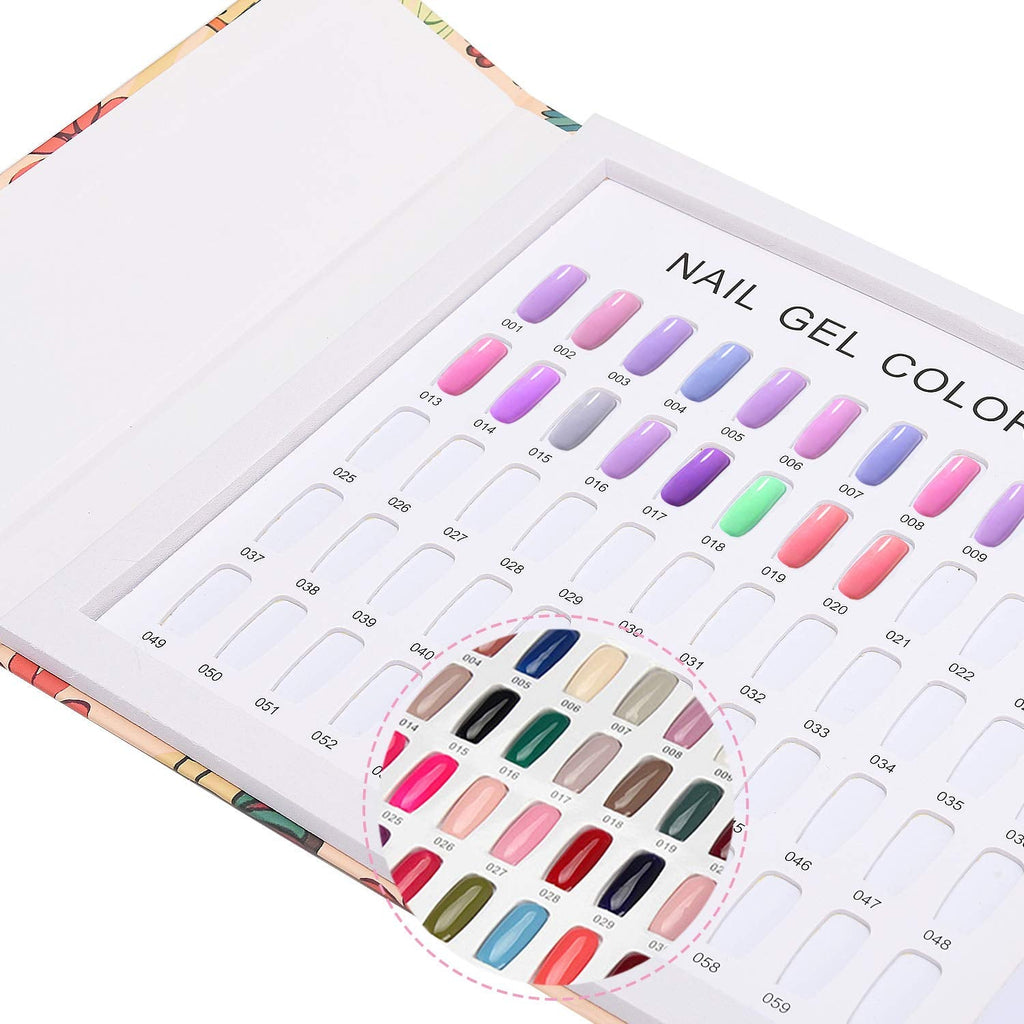 Noverlife 120 Nail Colors Display Book | 120 False Nail Tips & Swatch Chart