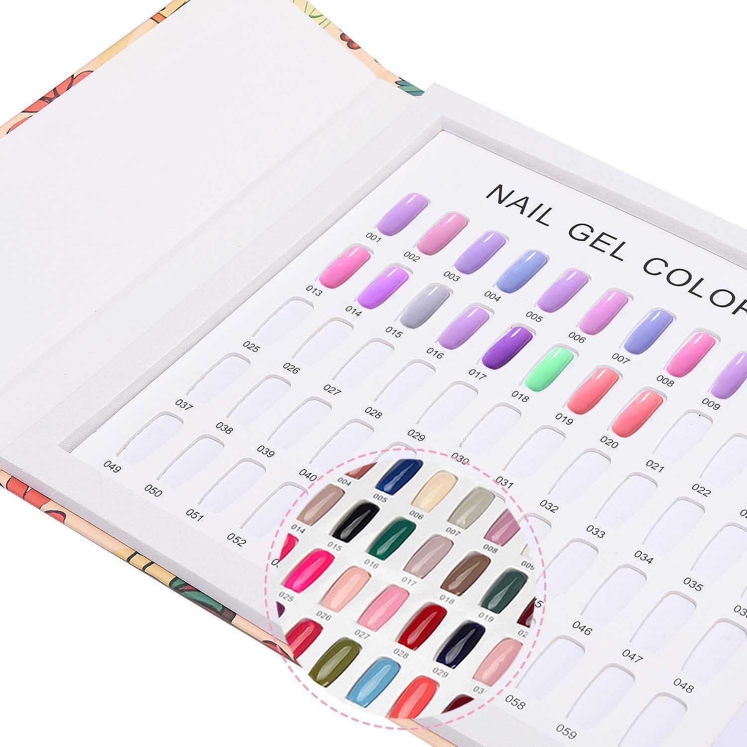 Noverlife 120 Nail Colors Display Book | 120 False Nail Tips & Swatch Chart
