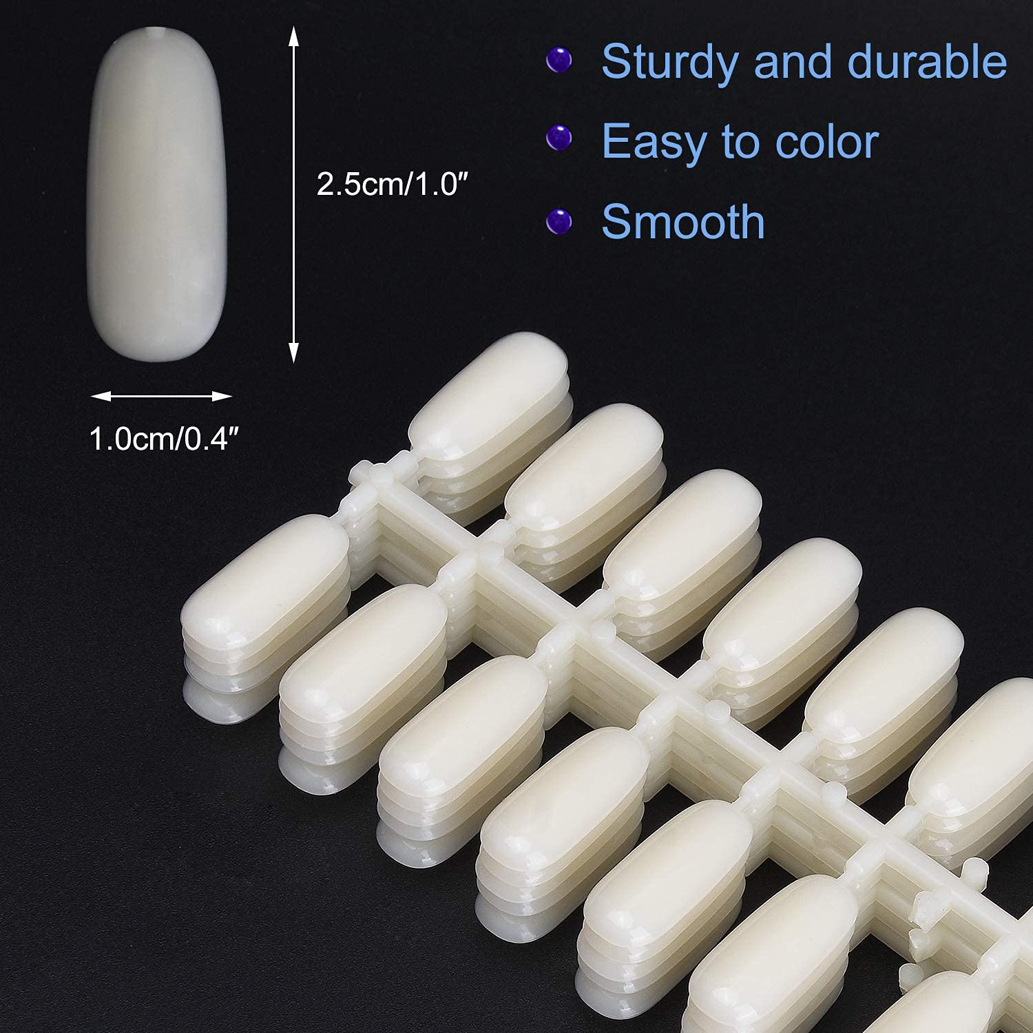 Noverlife 600PCS Flat False Nail Tips for Color Display Book & Practice