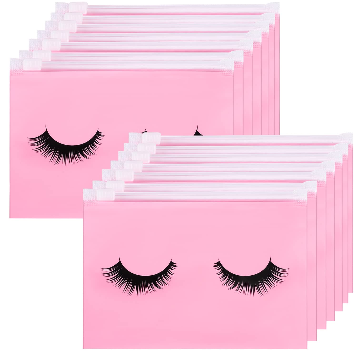 Noverlife 100Pcs Eyelash Bags | Aftercare & Travel Cosmetic Pouches 6x4in