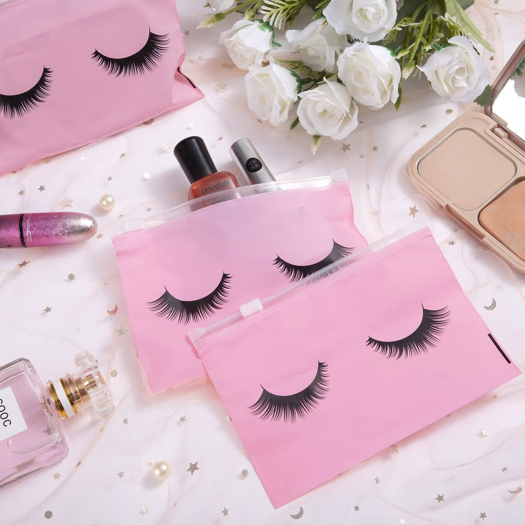 Noverlife 100Pcs Eyelash Bags | Aftercare & Travel Cosmetic Pouches 6x4in