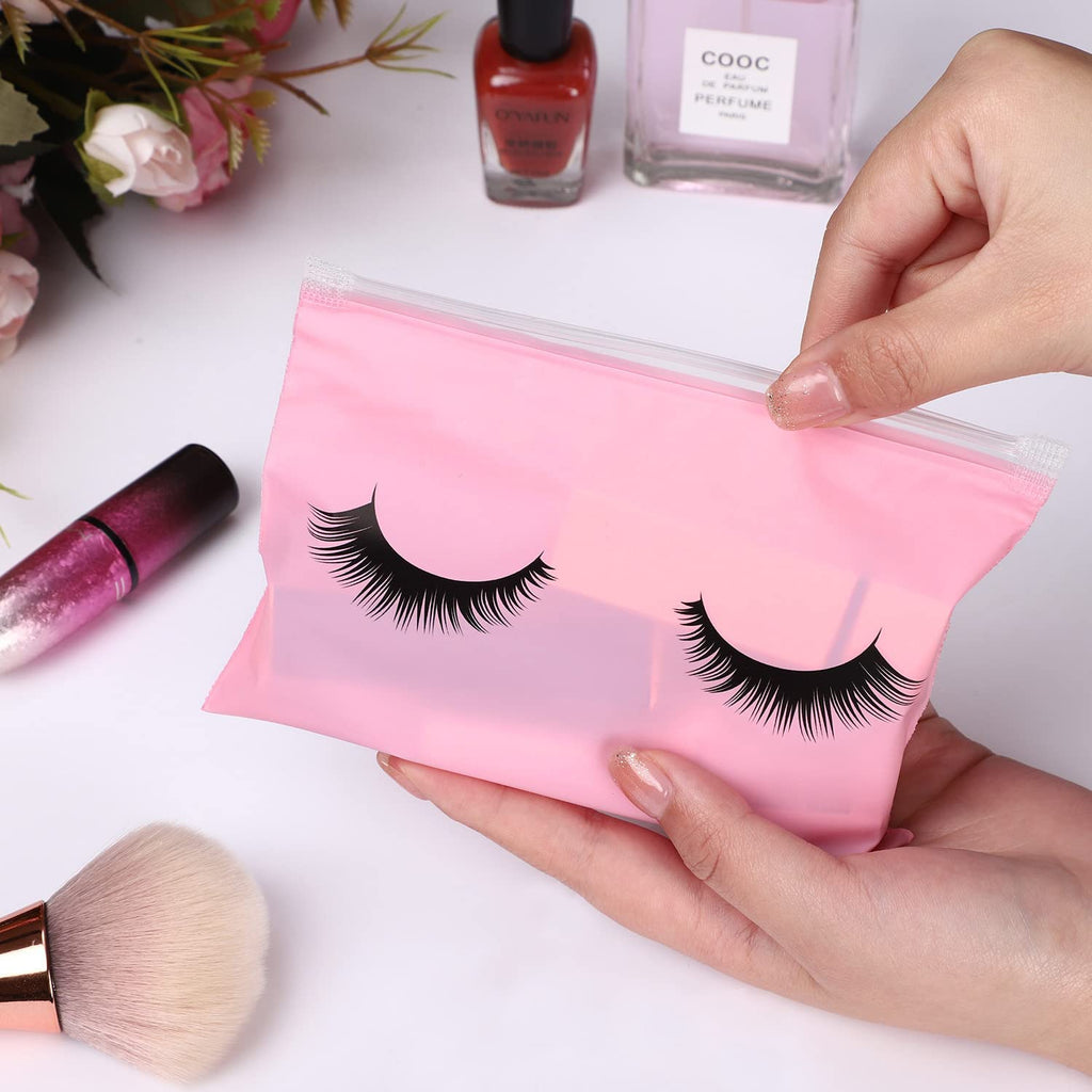 Noverlife 100Pcs Eyelash Bags | Aftercare & Travel Cosmetic Pouches 6x4in