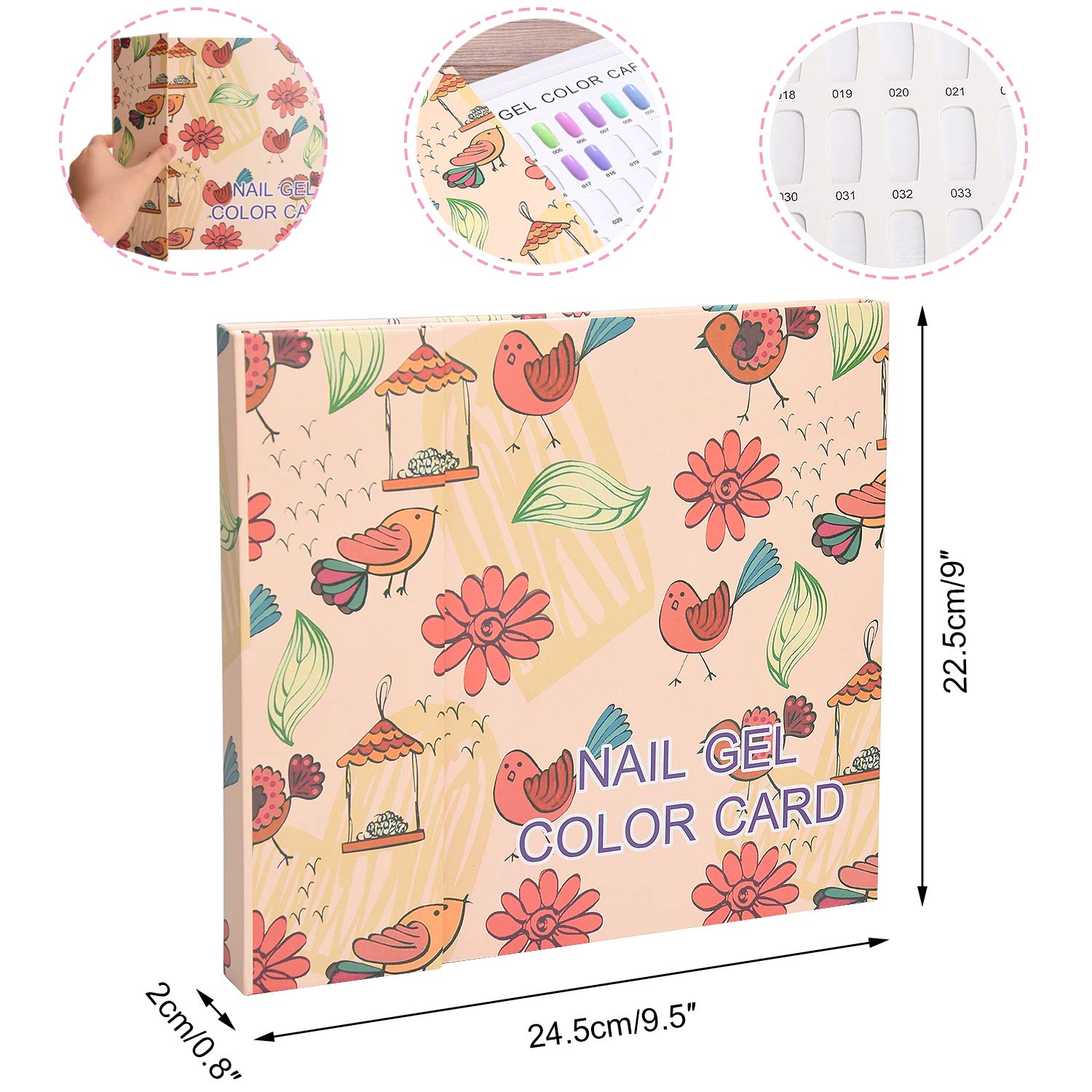 Noverlife 120 Nail Colors Display Book | 120 False Nail Tips & Swatch Chart