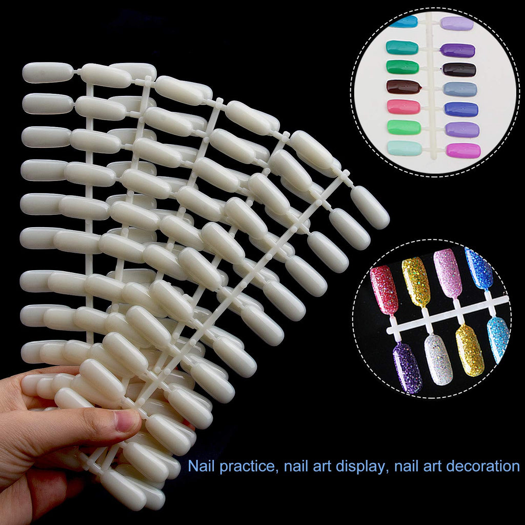 Noverlife 600PCS Flat False Nail Tips for Color Display Book & Practice