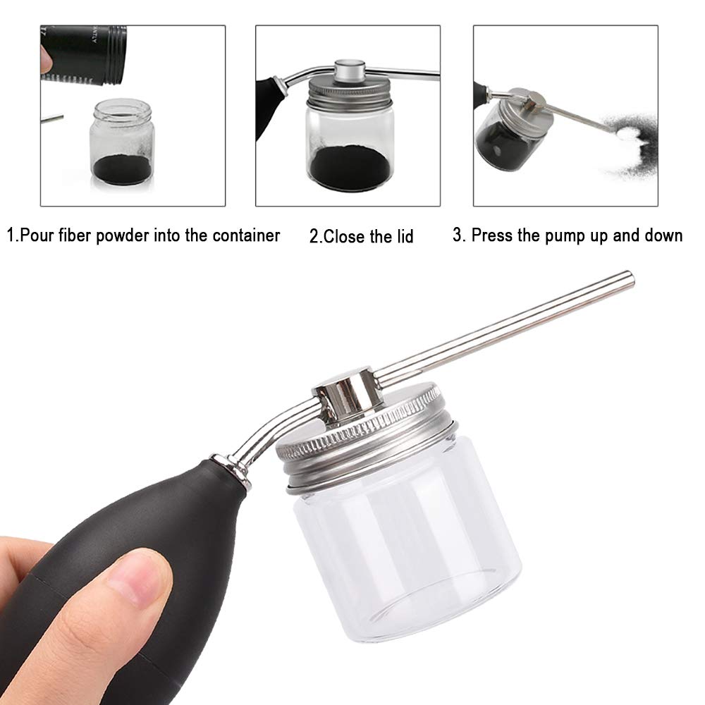 Noverlife Powder Spray Bottle 12.5G – Hair Building Fiber Duster & Precise Hairline Applicator