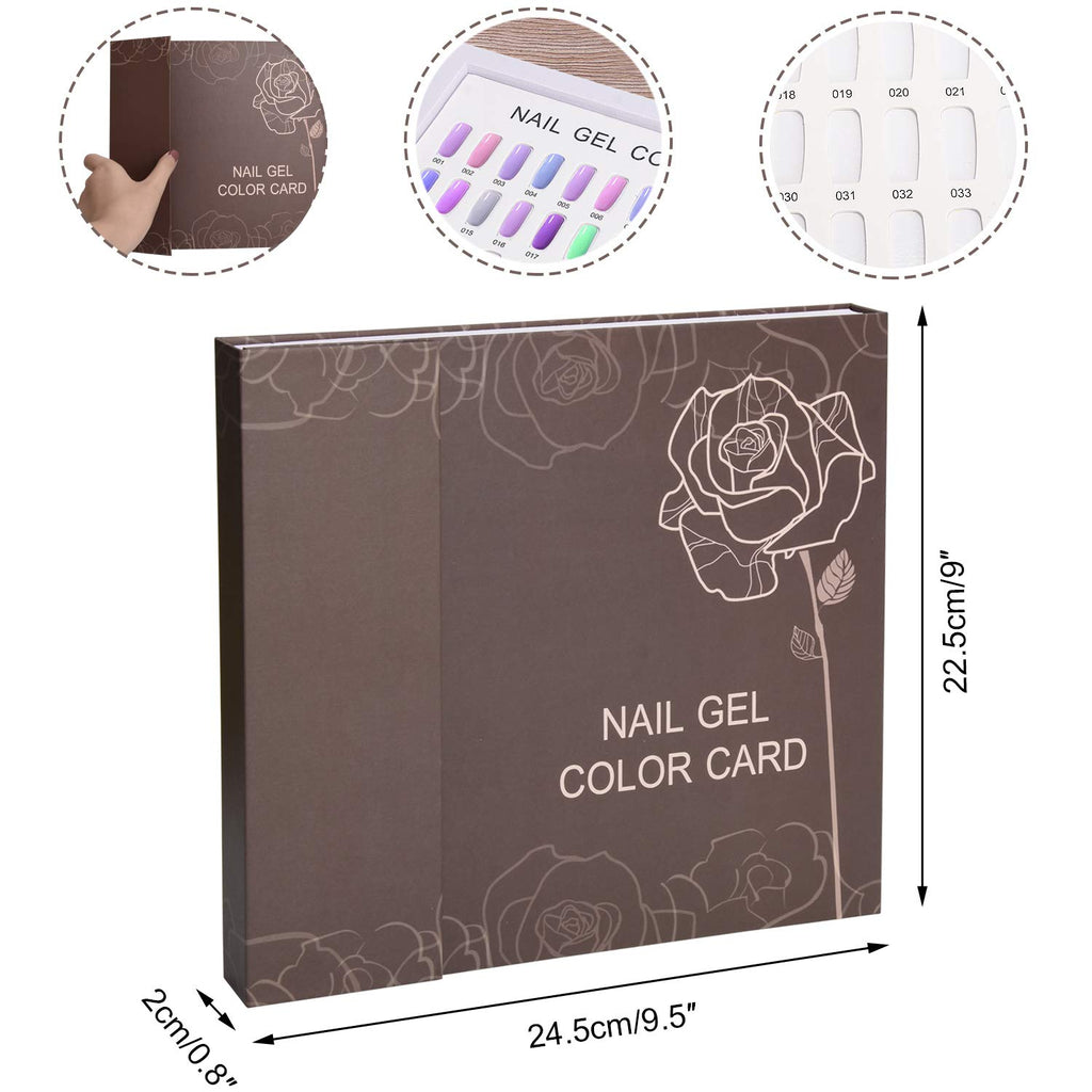 Noverlife 120 Nail Colors Display Book with 120 Nail Tips – Nail Art Display Chart for Salon & Studio