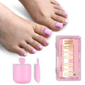 NOVO OVO Pink Square Toe Nail Tips – 240Pcs Soft Gel Full-Cover Nails, 15 Sizes Wide Fit