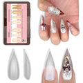 NOVO OVO Sharp Stiletto Nail Tips — Soft Gel, Full-Cover, 224 pcs, 16 Sizes
