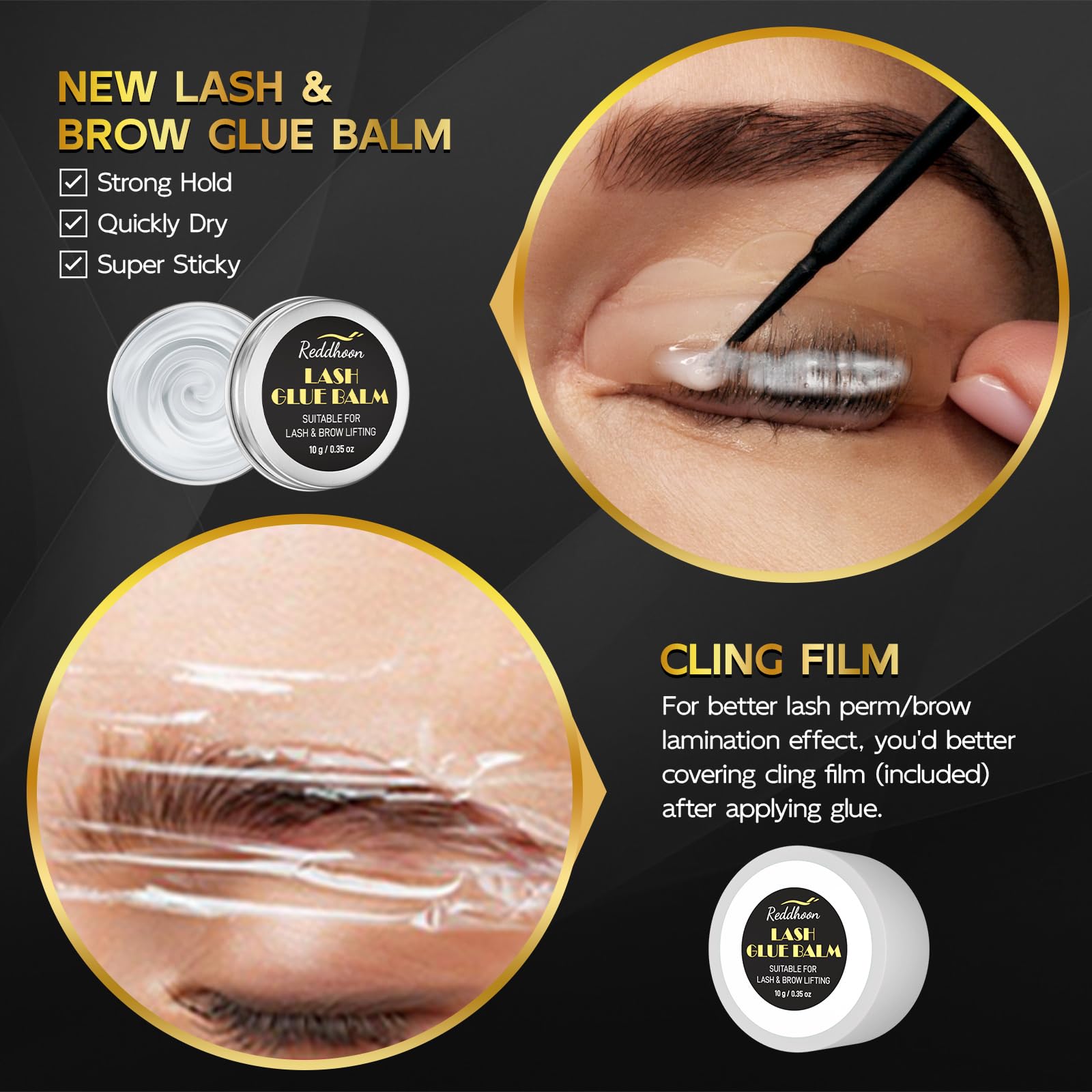 Novobey Upgraded Lash Lift & Brow Lamination Kit 4in1 – Double Black Brown, Salon & Home Use