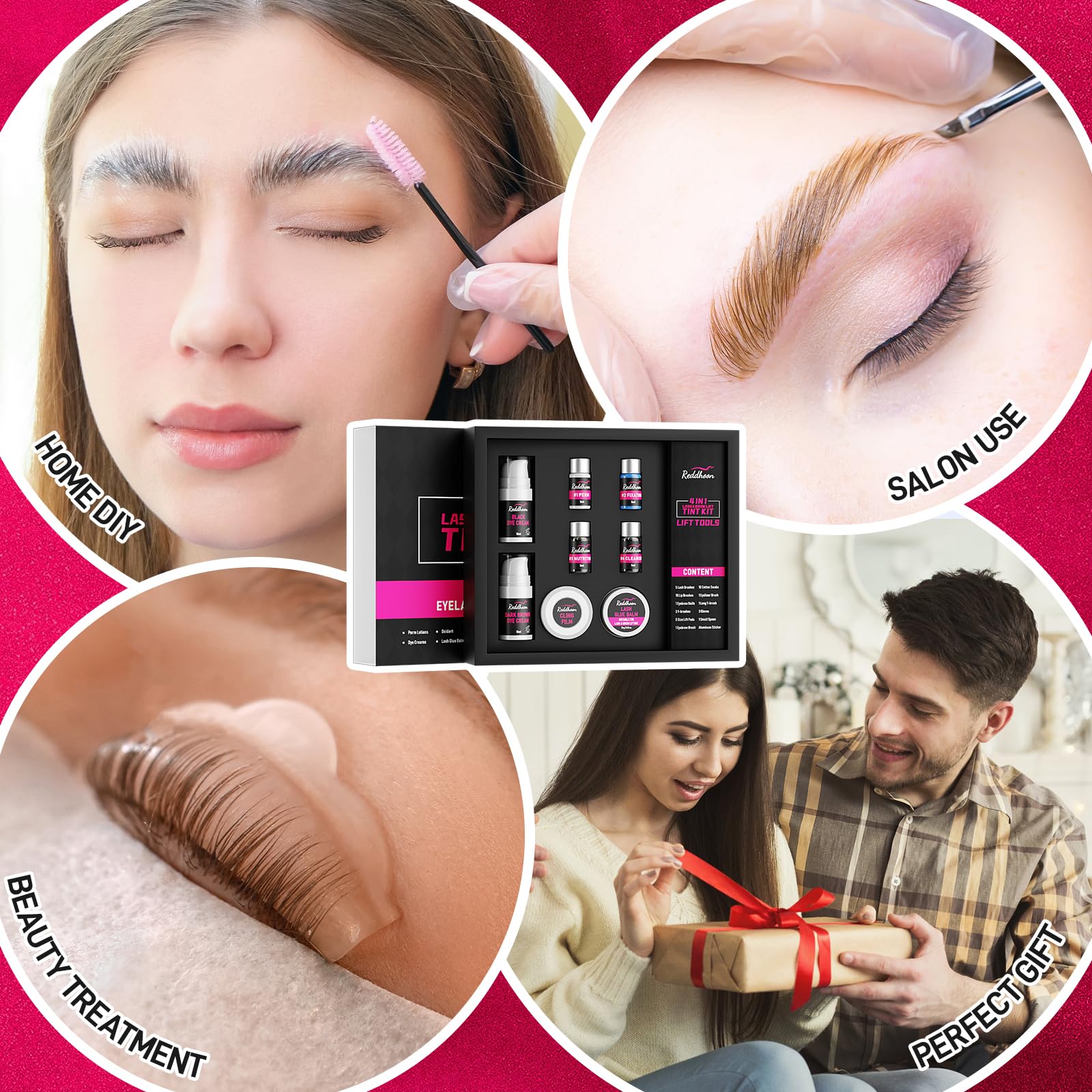Novobey 6-in-1 Lash Lift & Brow Lamination Kit – Curl, Color, and Complete Tools for Home Use