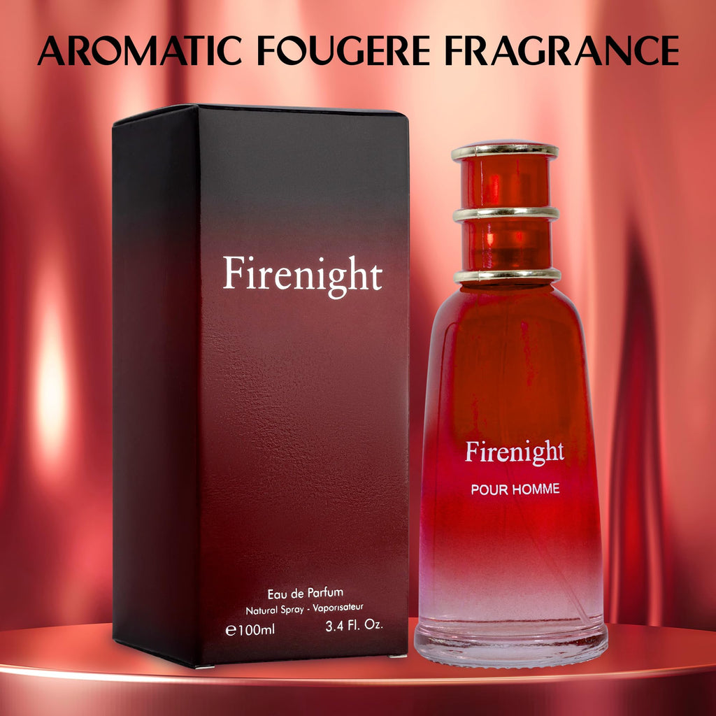 NovoGlow Firenight Pour Homme – Eau de Parfum for Men, 3.4 oz | Daywear & Casual Fragrance