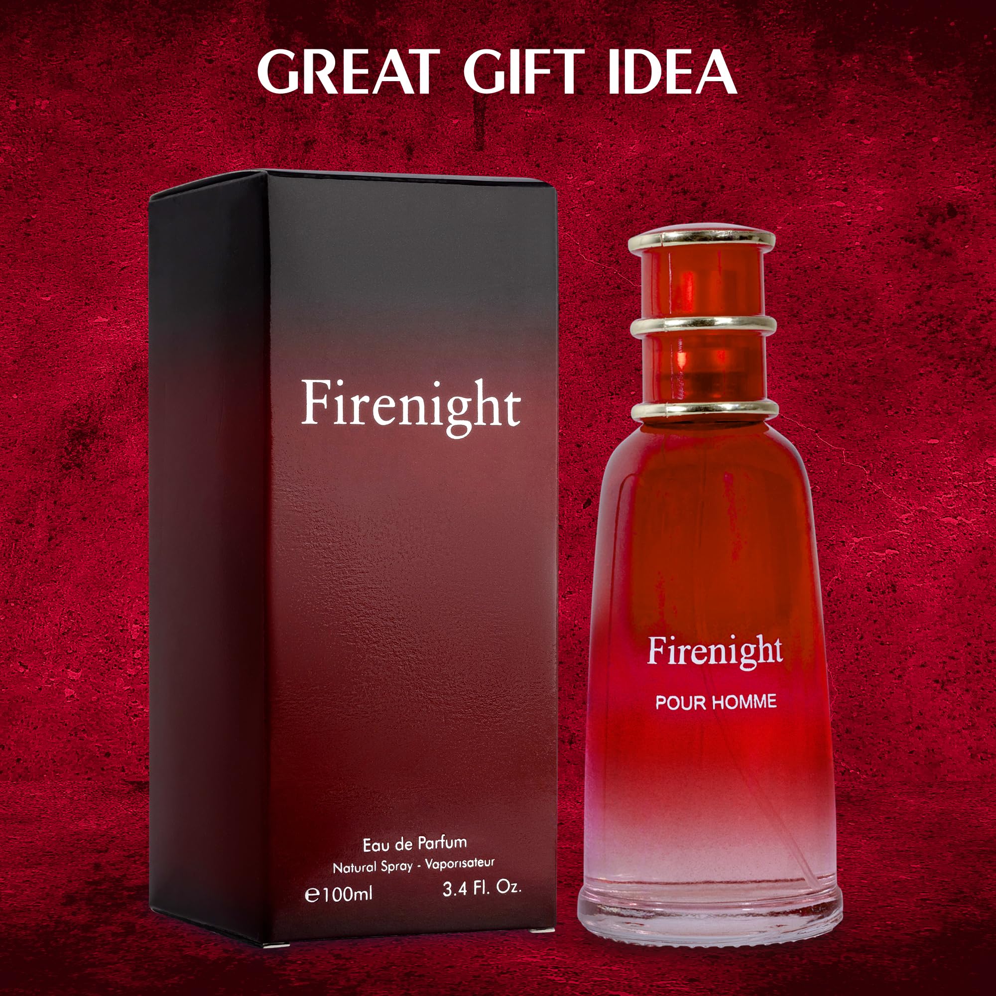 NovoGlow Firenight Pour Homme – Eau de Parfum for Men, 3.4 oz | Daywear & Casual Fragrance