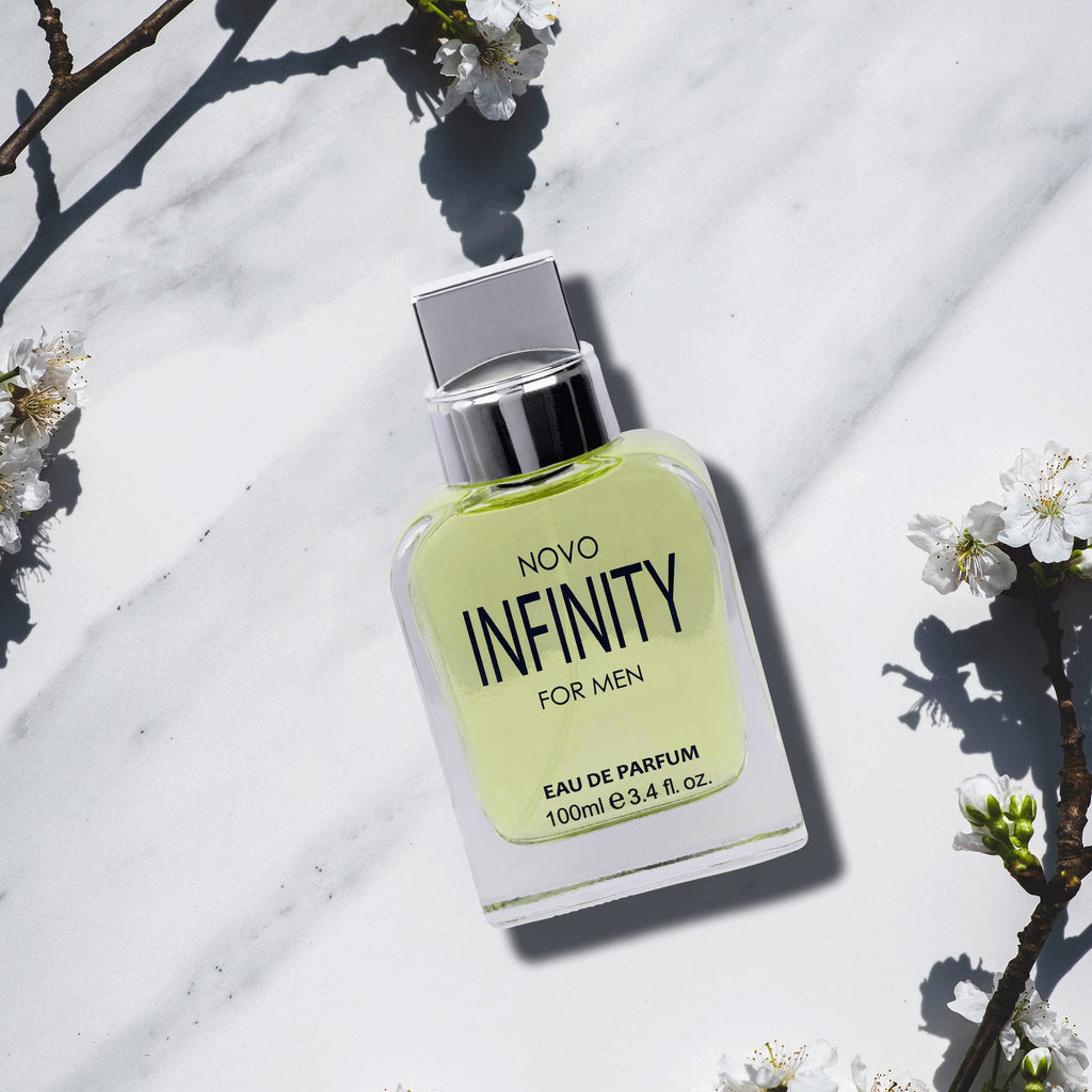 NovoGlow Infinity for Men – 3.4 oz Eau de Parfum Spray | Fresh Citrus-Floral Notes