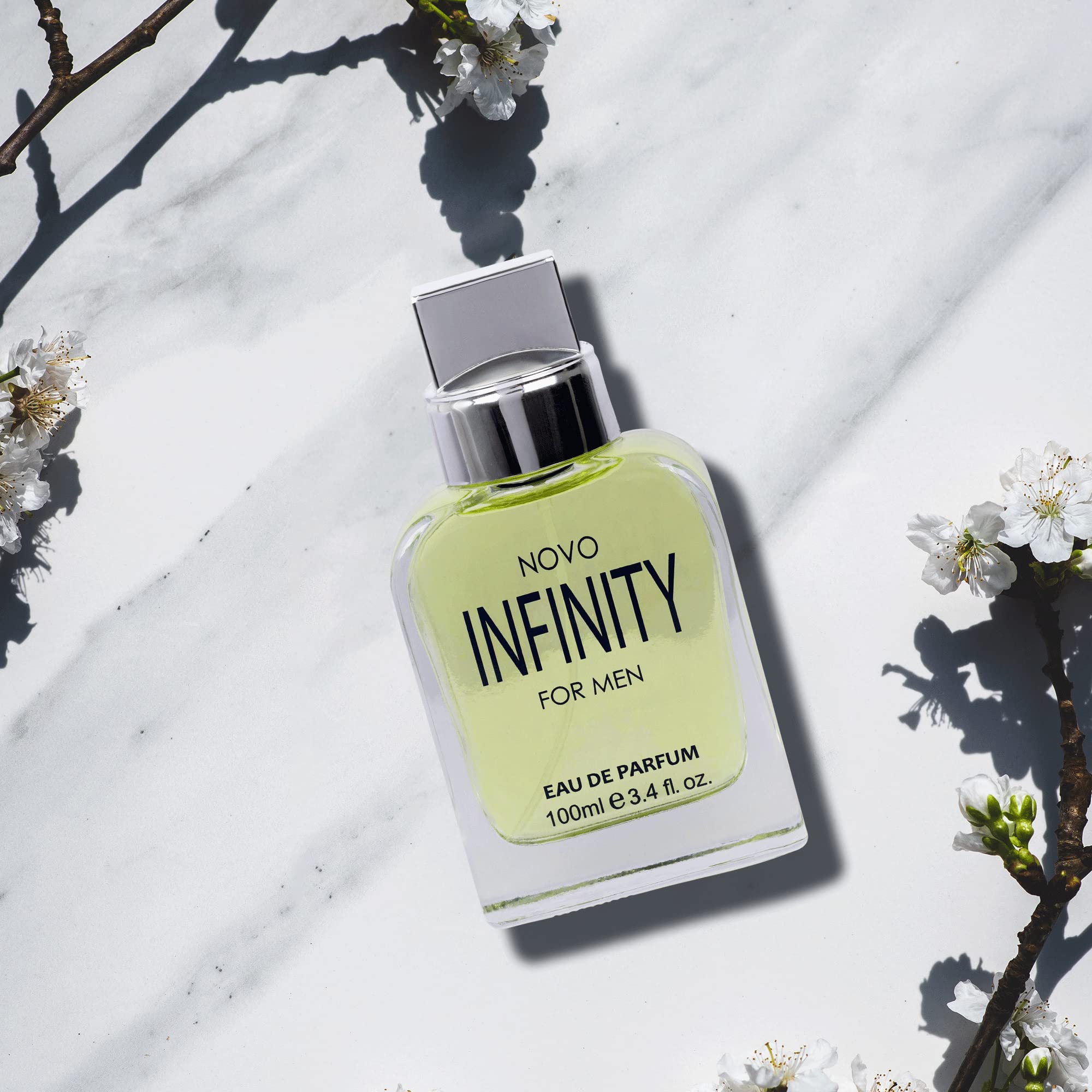NovoGlow Infinity for Men – 3.4 oz Eau de Parfum Spray | Fresh Citrus-Floral Notes
