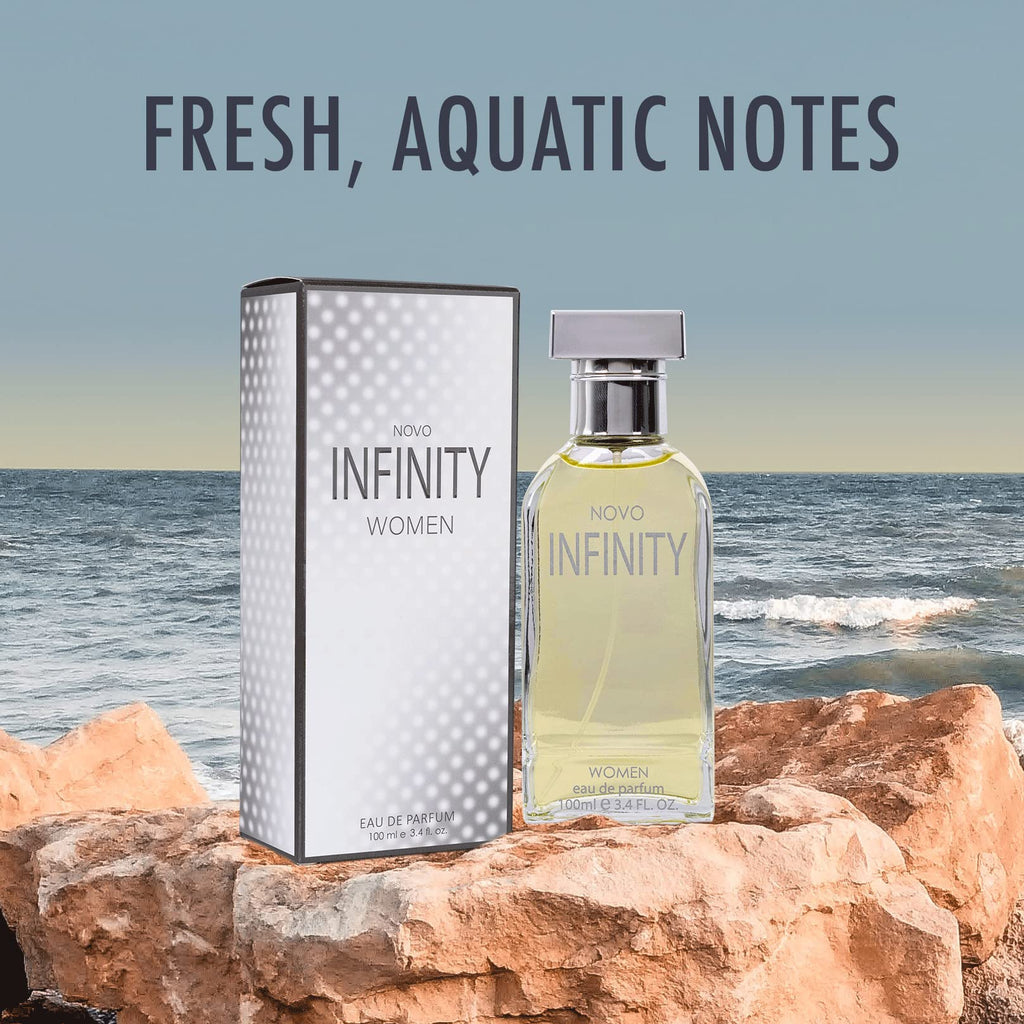 NovoGlow Infinity for Women – Eau de Parfum Spray 3.4 oz | Citrus, Floral & Musk