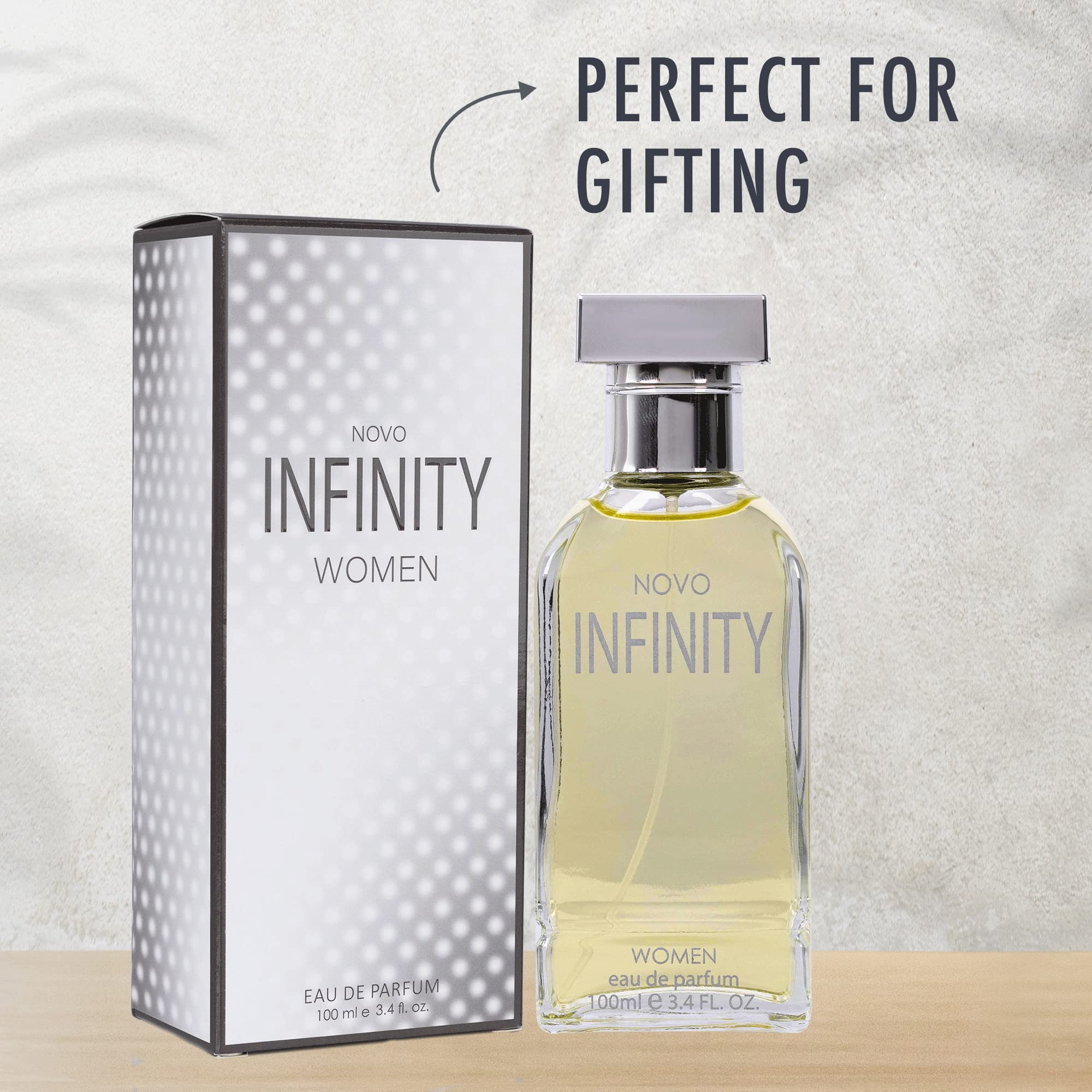 NovoGlow Infinity for Women – Eau de Parfum Spray 3.4 oz | Citrus, Floral & Musk