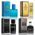 NovoGlow Signature Scent 4-Piece Mini Fragrance Set for Men – Verse Adonis, Valentine Nero, Savvy & 1 Billion (30ml Each)