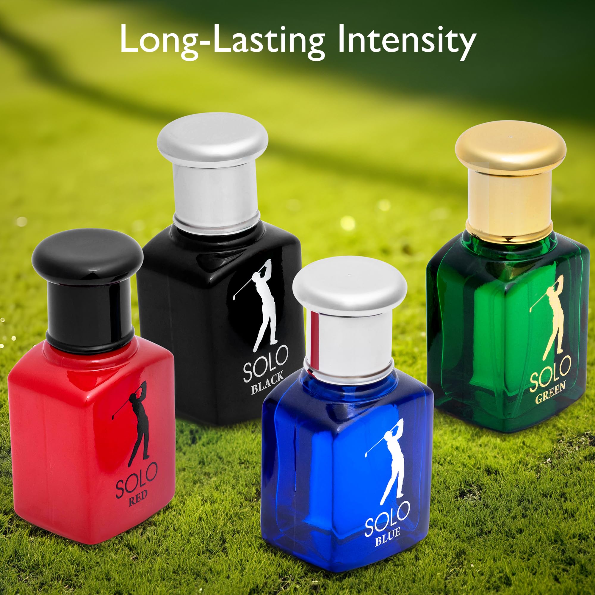 NovoGlow Solo 4-Piece Mini Fragrance Set for Men – 30ml Each, EDP, Paraben-Free