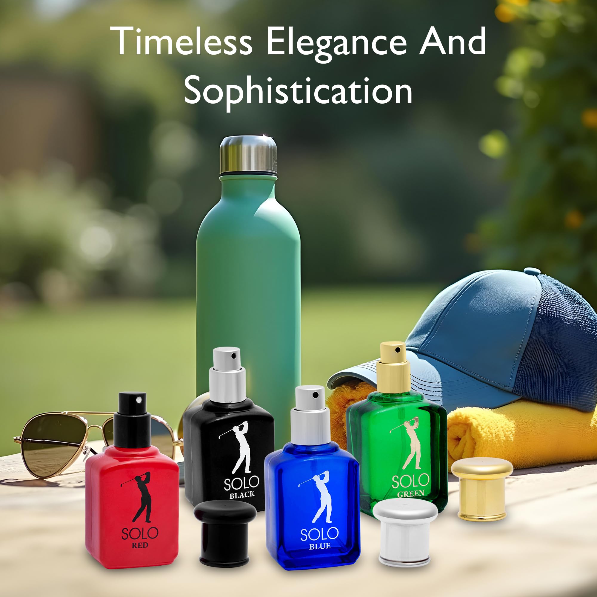 NovoGlow Solo 4-Piece Mini Fragrance Set for Men – 30ml Each, EDP, Paraben-Free
