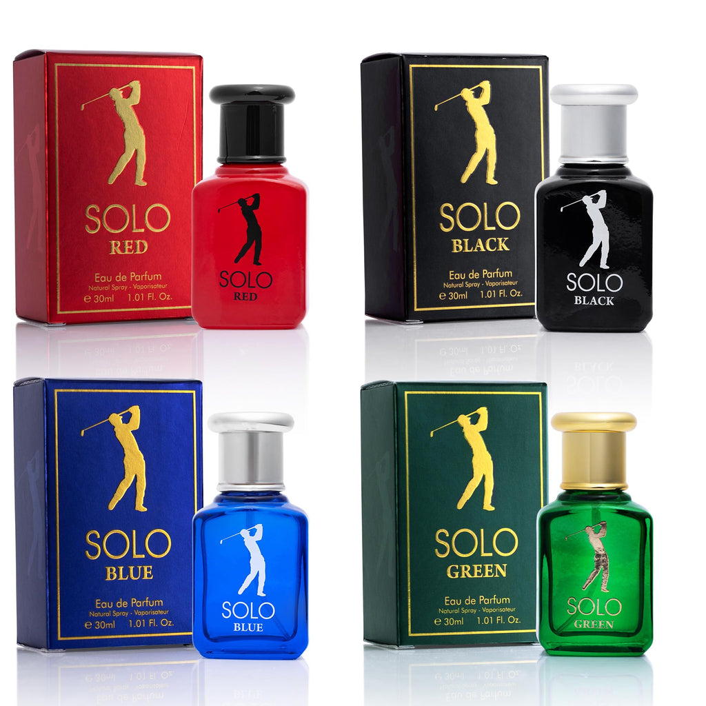 NovoGlow Solo 4-Piece Mini Fragrance Set for Men – 30ml Each, EDP, Paraben-Free