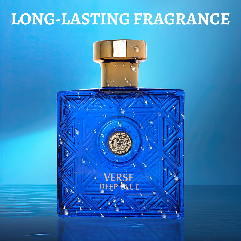 NovoGlow Verse Deep Blue Eau de Parfum for Men – Daywear Cologne, 3.4 oz | Gift-ready