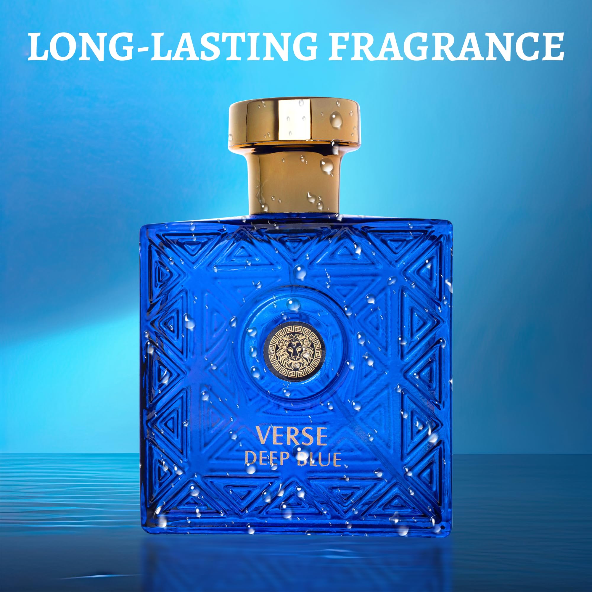 NovoGlow Verse Deep Blue Eau de Parfum for Men – Daywear Cologne, 3.4 oz | Gift-ready